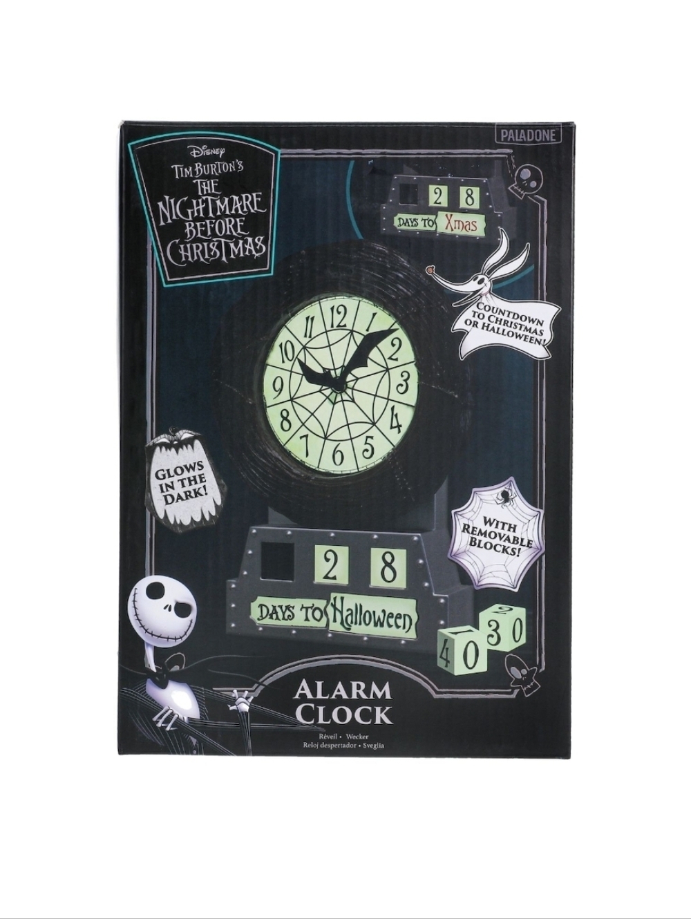 Disney Nightmare Before Christmas Countdown Alarm Clock Jack Skellington NWT